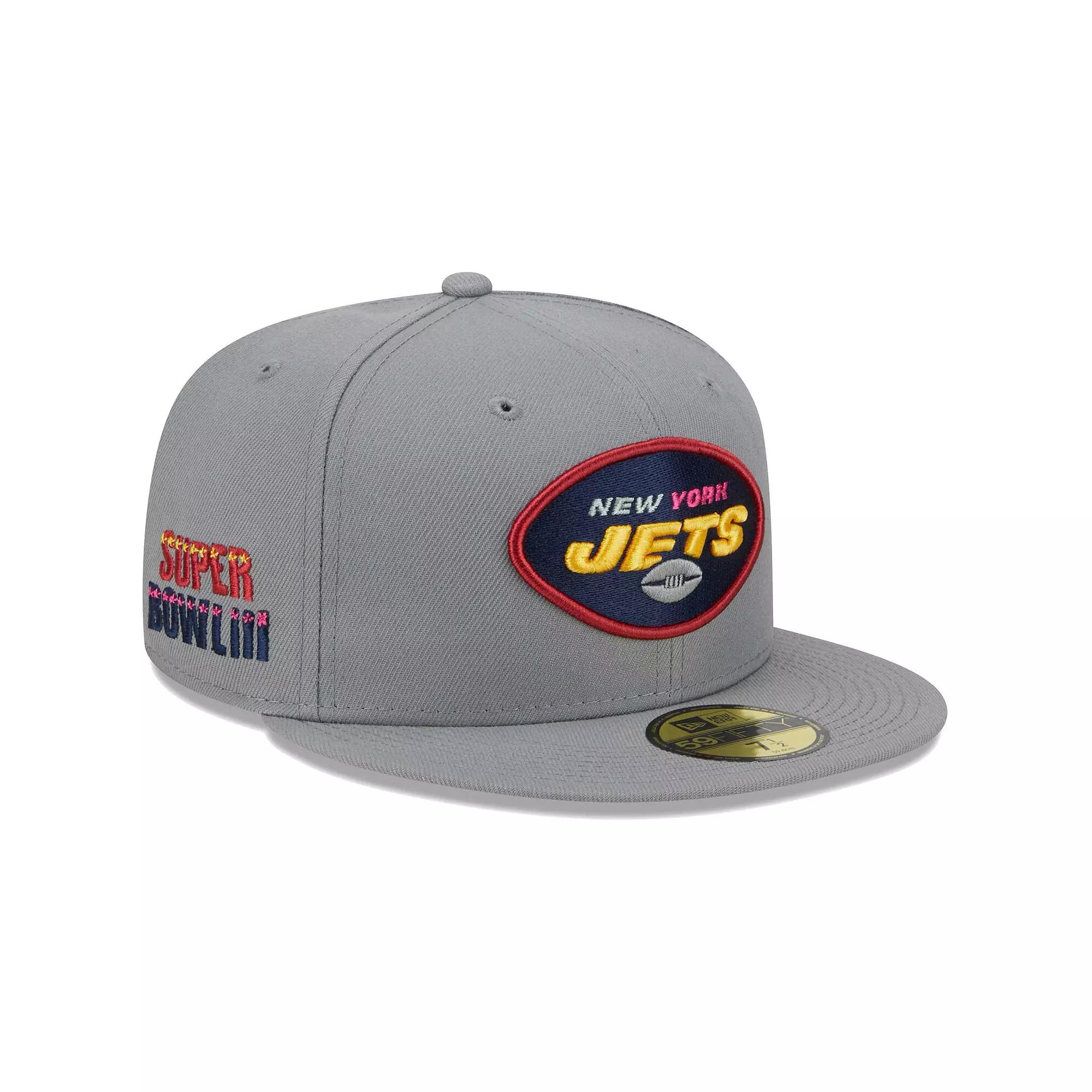 Men's New Era Gray New York Jets Color Pack 59FIFTY Fitted Hat,  Product Image