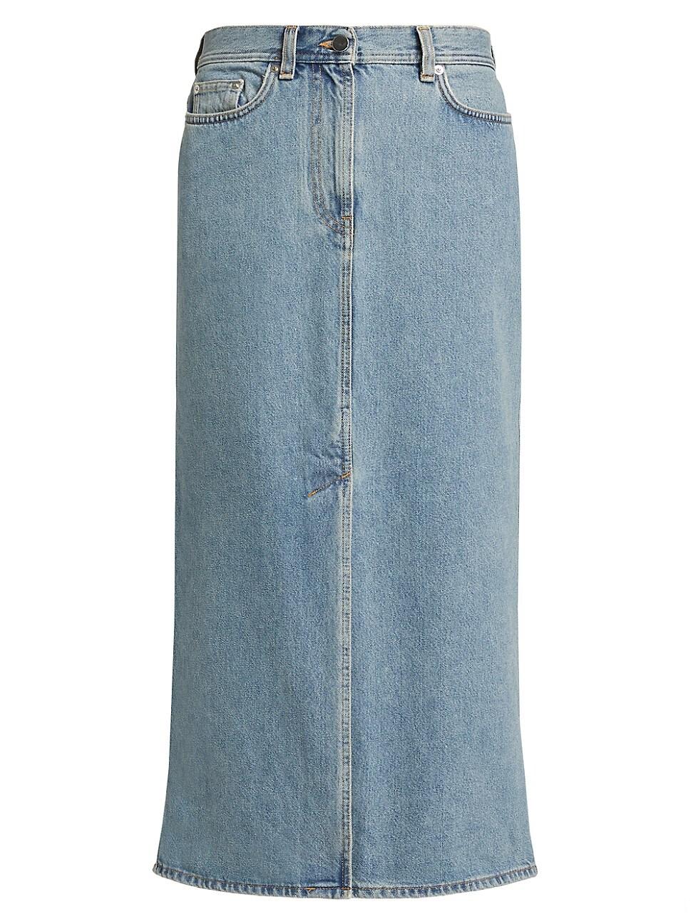 Womens Rona Denim Midi-Skirt Product Image