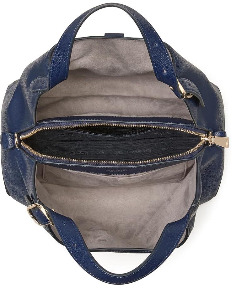 Deco Pebbled Leather And Suede Large Shoulder Bag Product Image