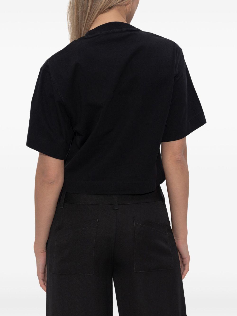 jewelled-logo cropped t-shirt  Product Image