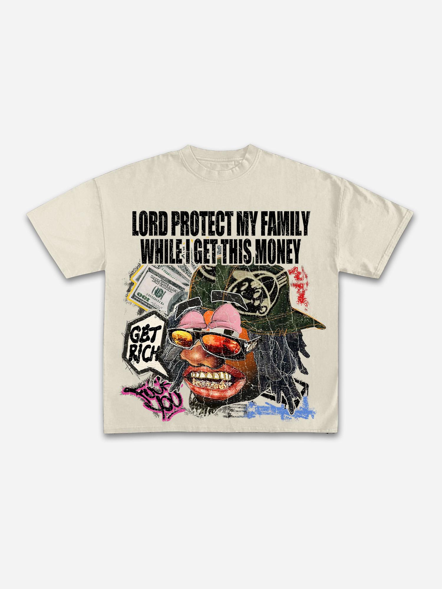 God Bless Children's Prayer Graphic Cotton Hoodie Product Image