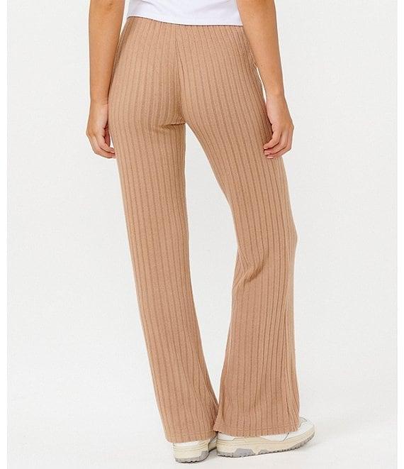 Rip Curl Mid Rise Cozy Flare Rib Knit Pants Product Image