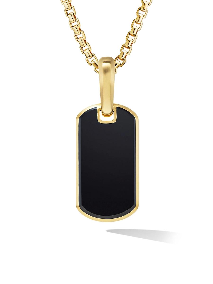 Mens Chevron Tag in 18K Yellow Gold Product Image