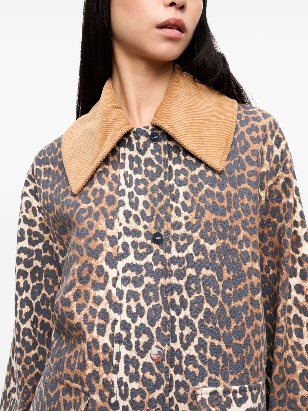 leopard-print bomber jacket Product Image