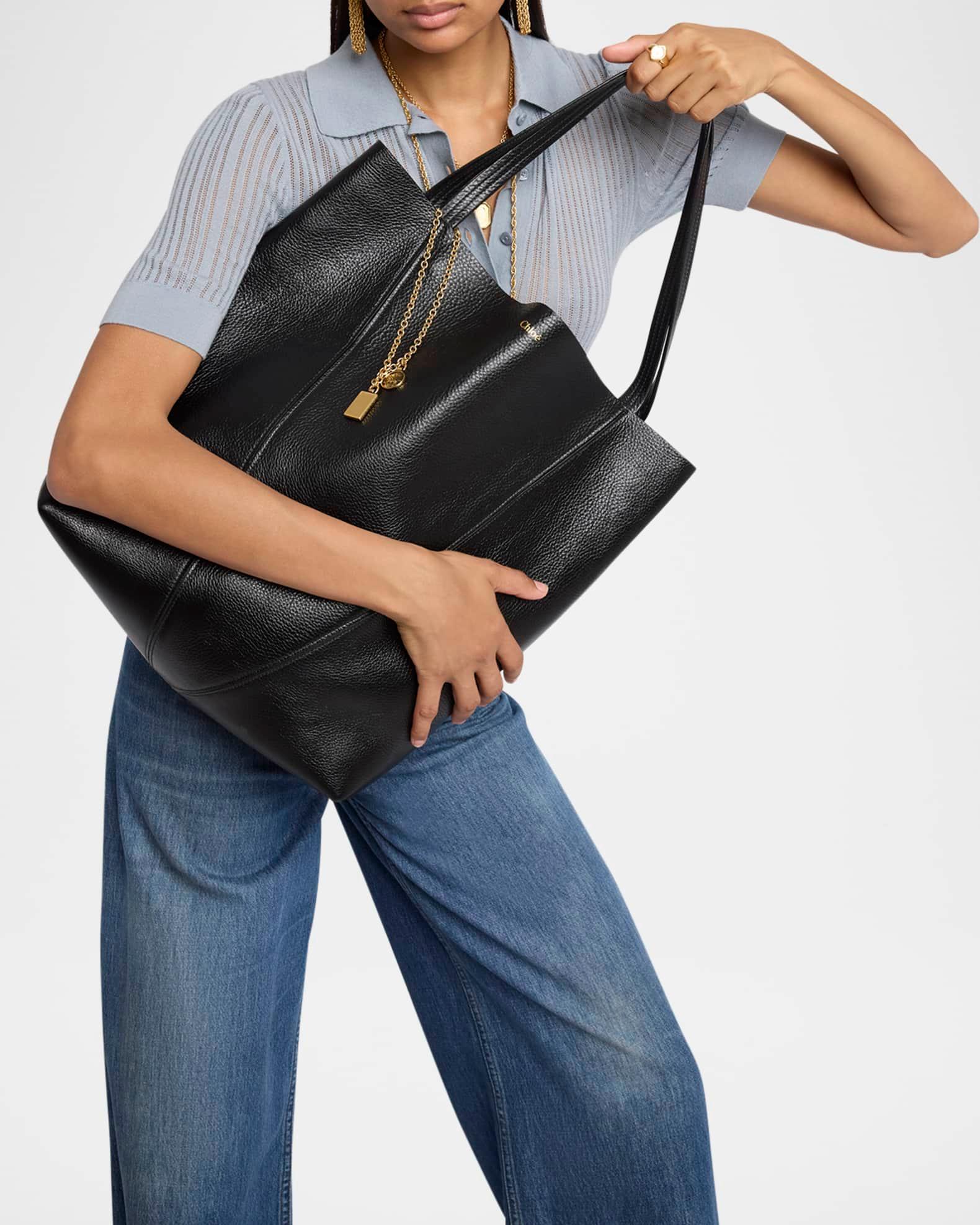 Spin North-South Tote Bag in Leather Product Image