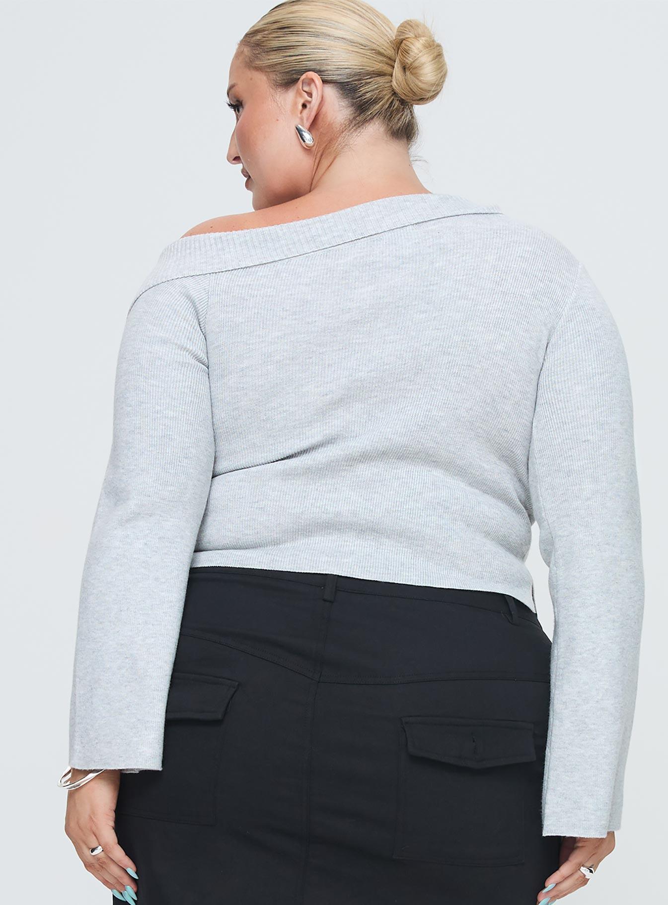 Sina Off The Shoulder Top Grey Curve Product Image