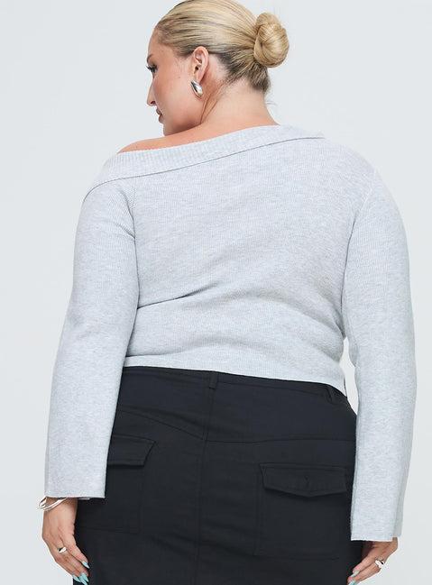 Sina Off The Shoulder Top Grey Curve Product Image