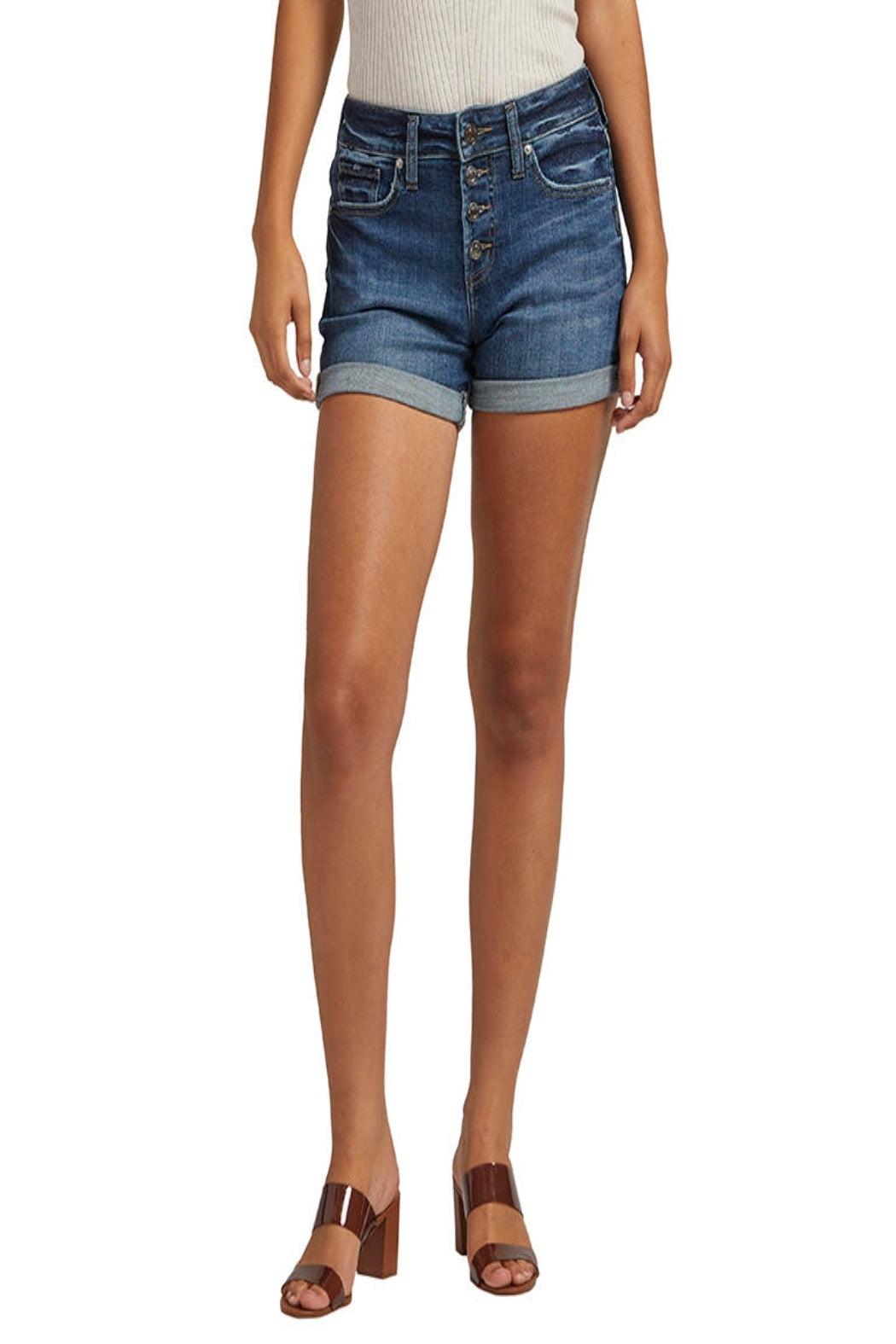 Suki Curvy Fit Mid Rise Shorts Product Image