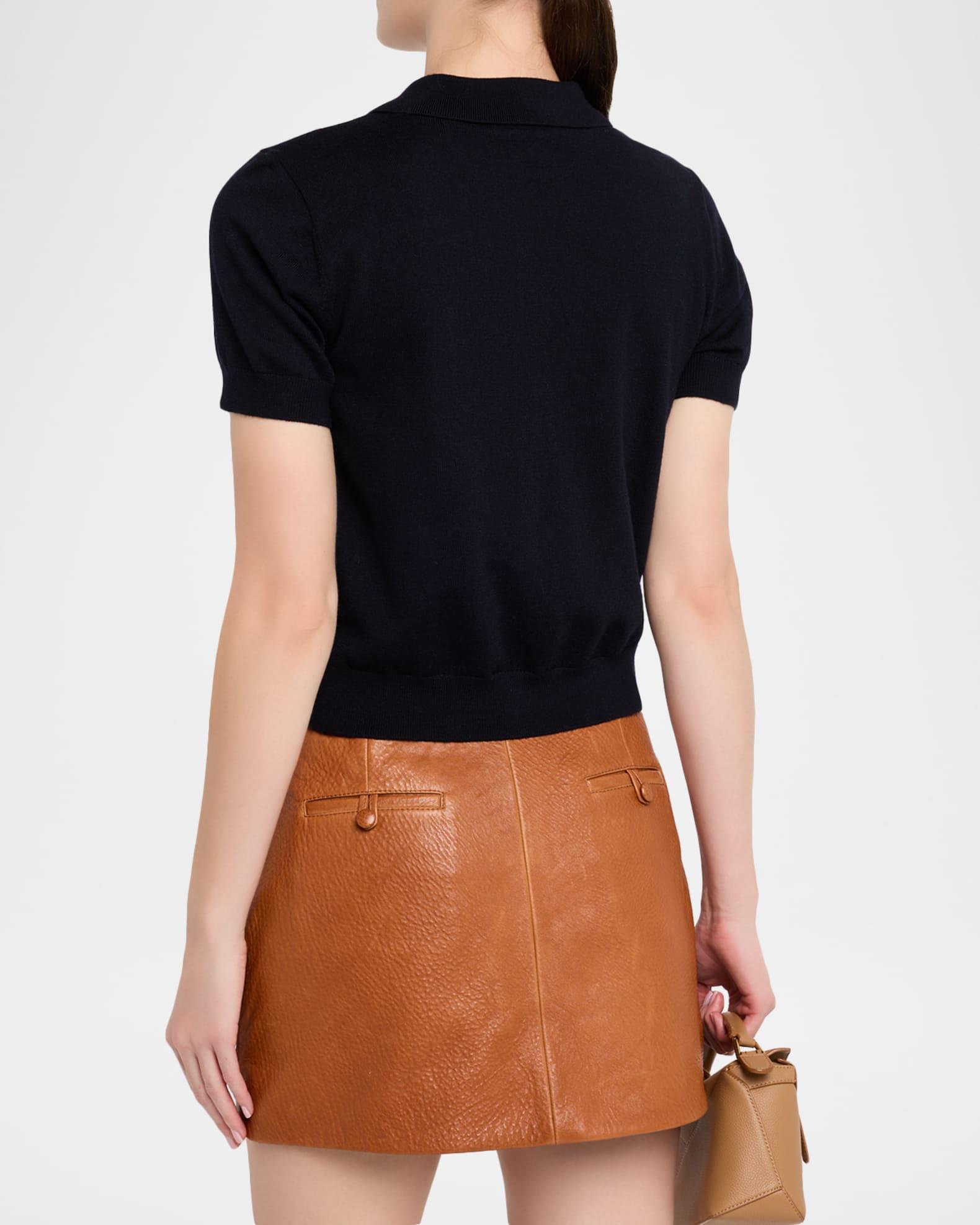 The Argyle Short-Sleeve Polo Sweater Product Image