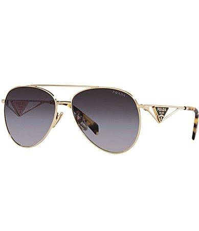 Prada Womens PR 73ZS 58mm Aviator Sunglasses Product Image