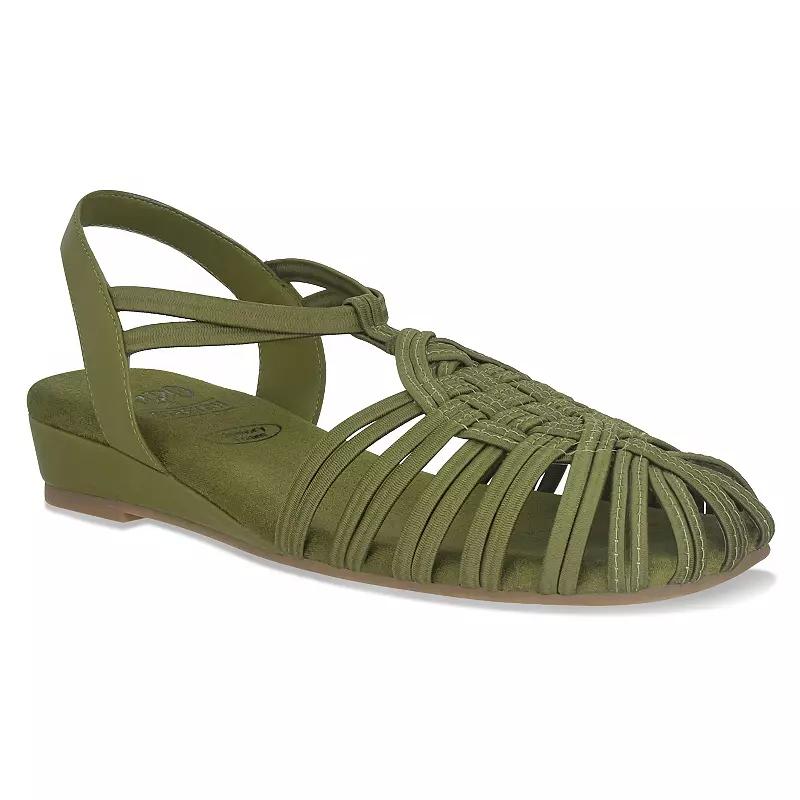 Impo Rumi Women's Stretch Memory Foam Sandals, Size: 8 Medium, Moss Green Product Image