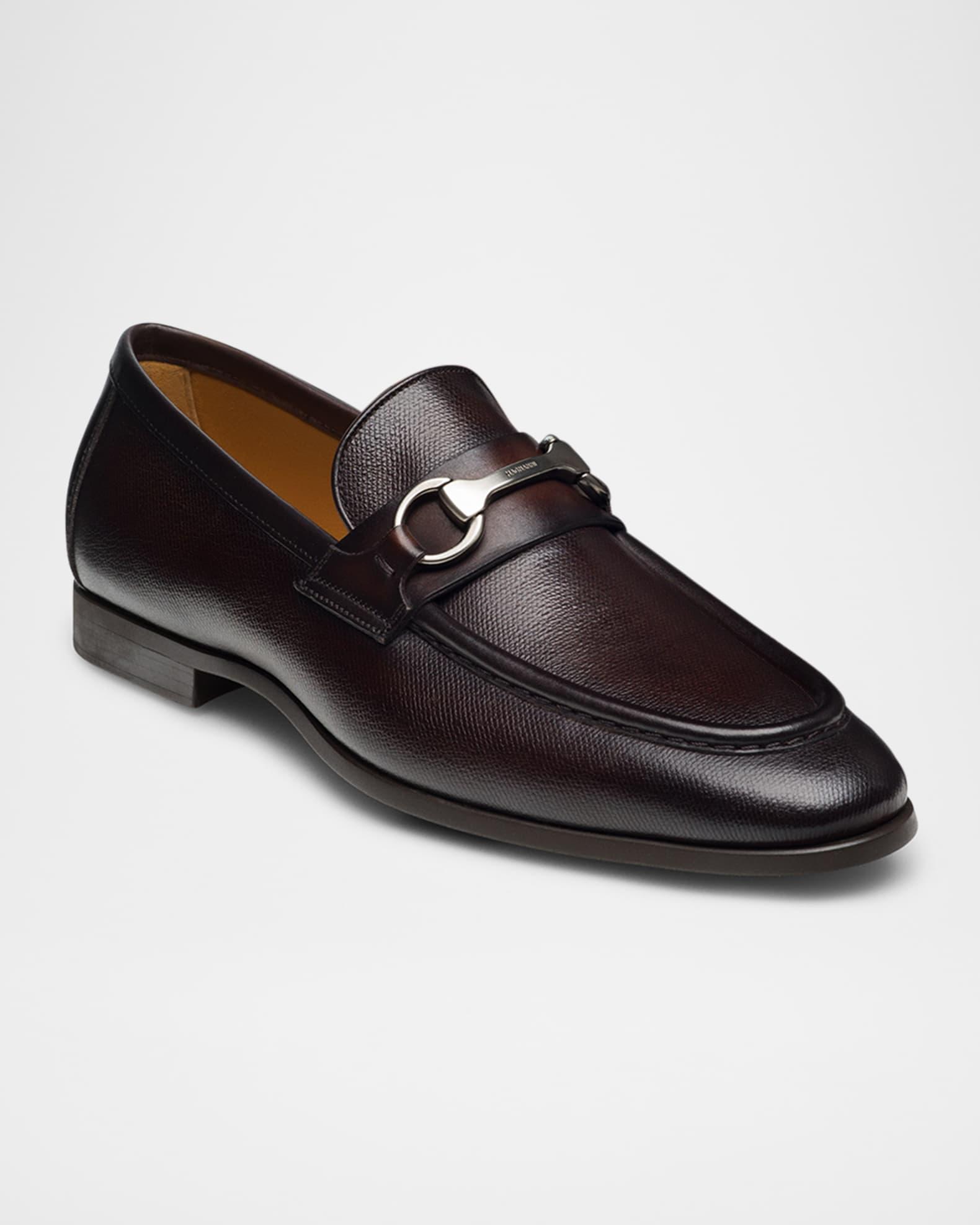 Men's Pearl Leather B-Logo Penny Loafers Product Image
