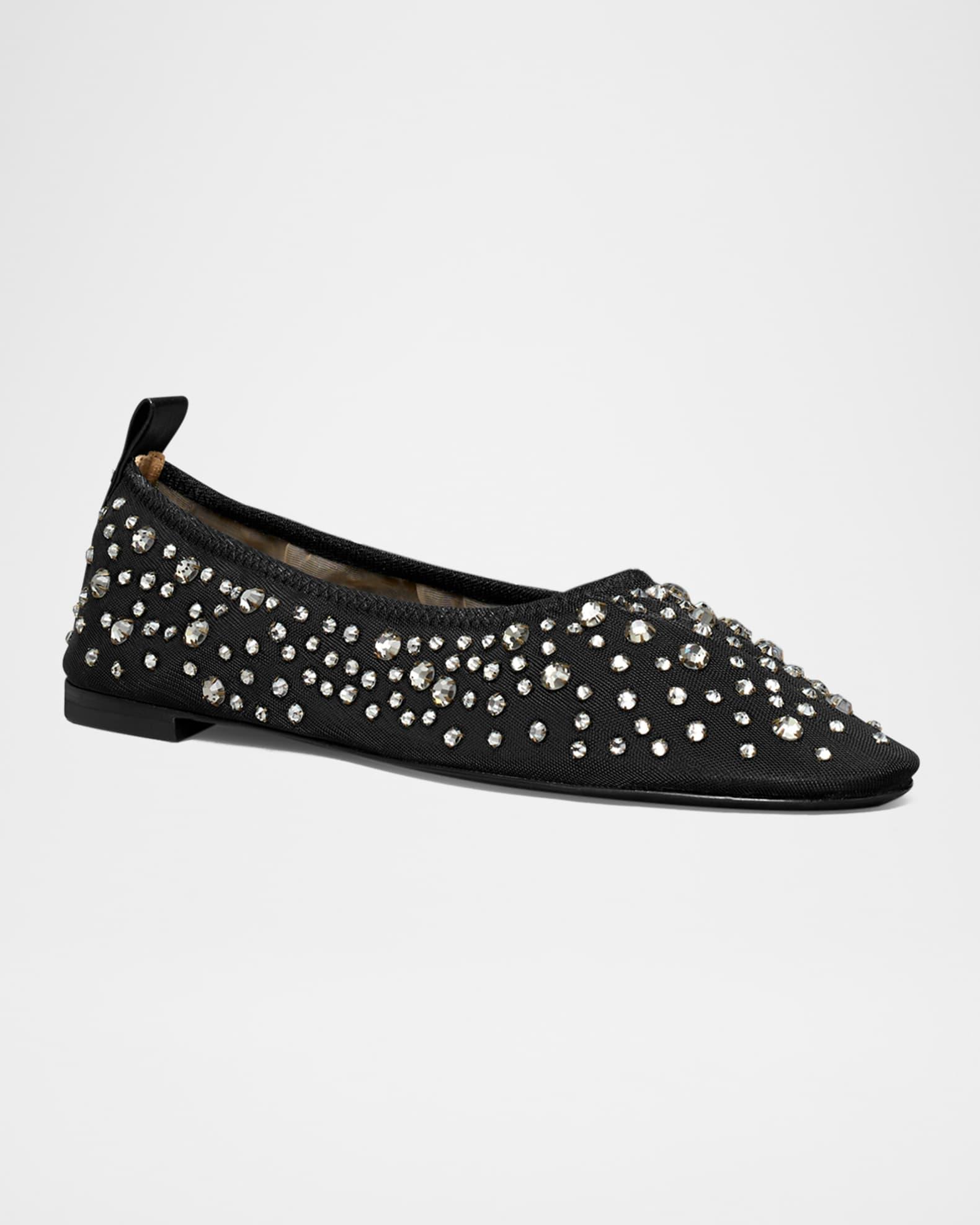 Crystal Mesh Ballerina Flats Product Image
