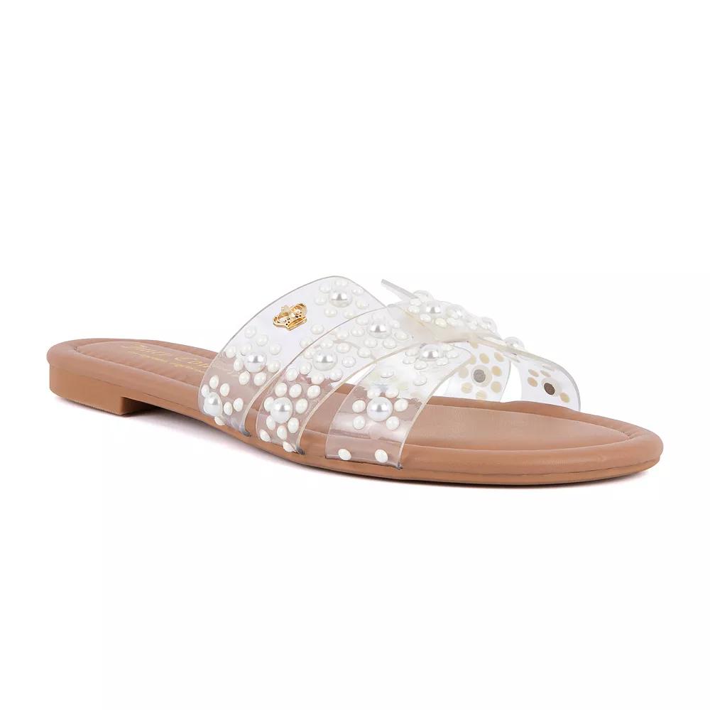 Juicy Couture Zimie Women's Slide Sandals, Size: 7.5, Clear White Product Image