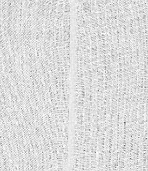 M Made In Italy Linen Johnny Collar Elbow Length Sleeve Cape Shirt Product Image