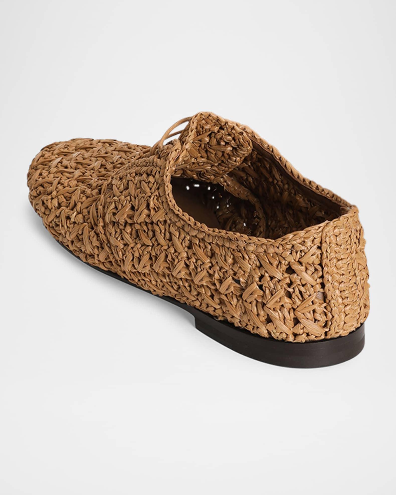 Men's Woven Raffia Derby Shoes Product Image