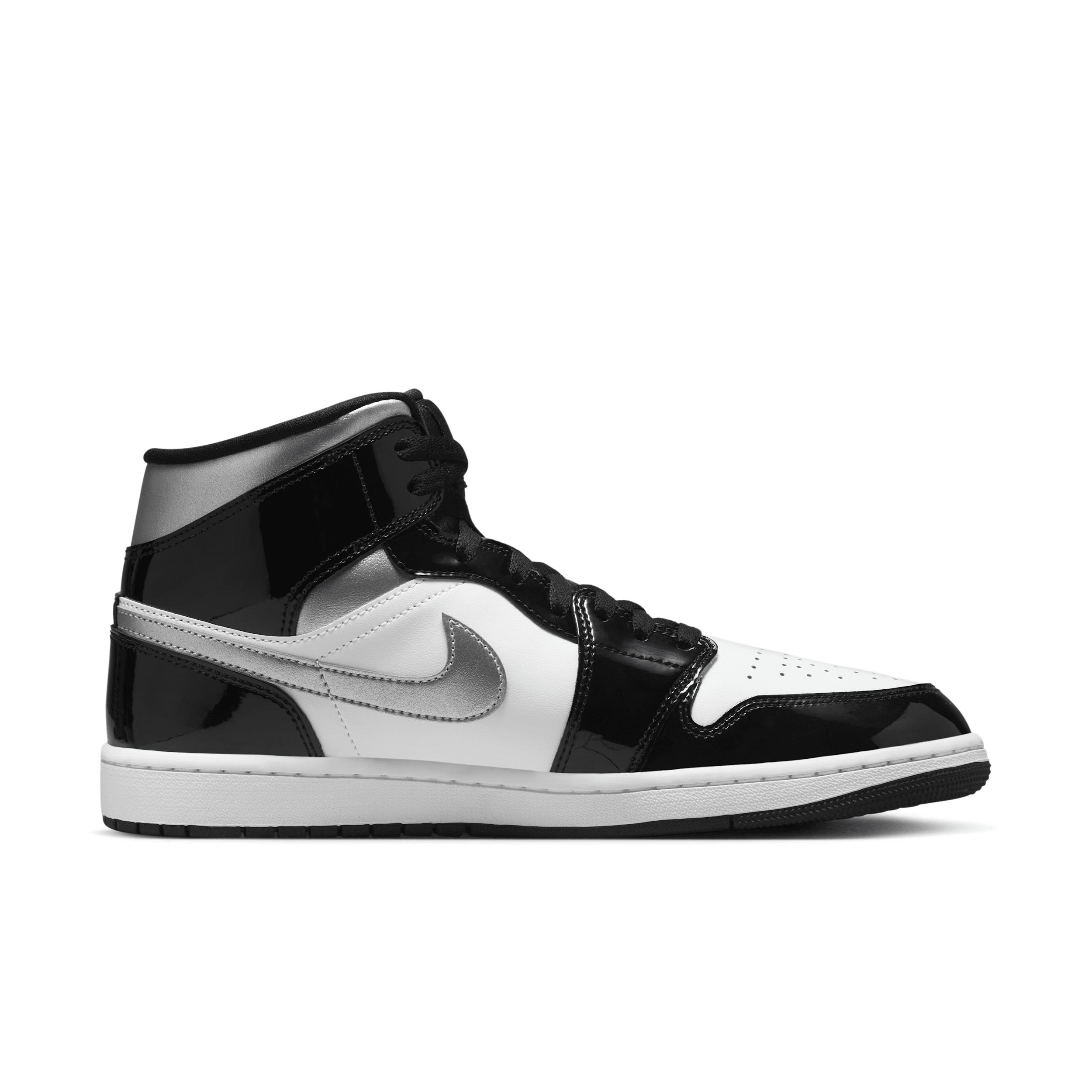 Jordan Mens Jordan Air Jordan 1 Mid SE - Mens Shoes White/Carolina/White Product Image