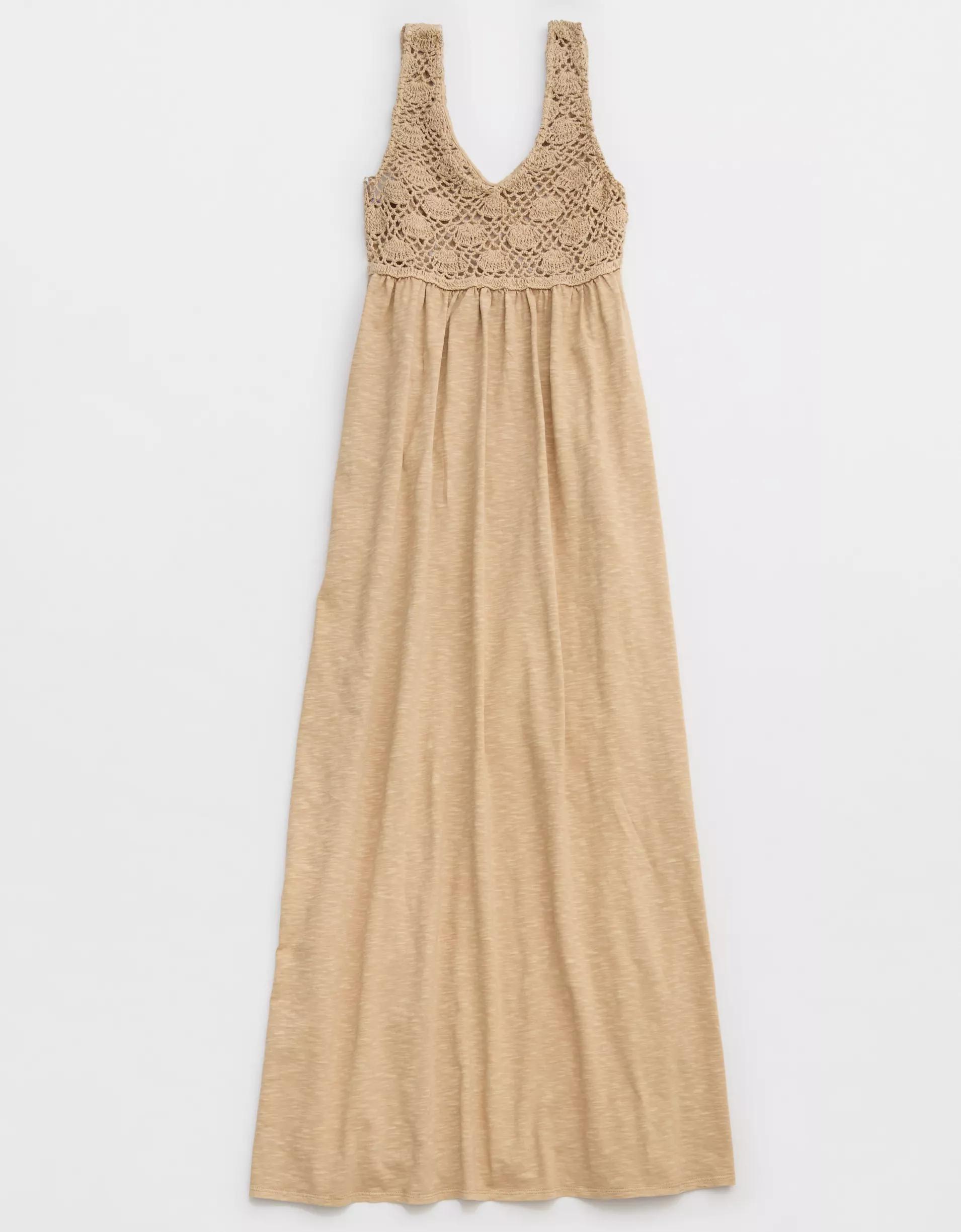 Aerie Crochet Maxi Dress Product Image