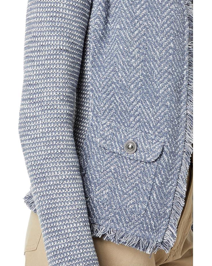 Women's NIC+ZOE Fringe Mix Knit Pocket Jacket Product Image