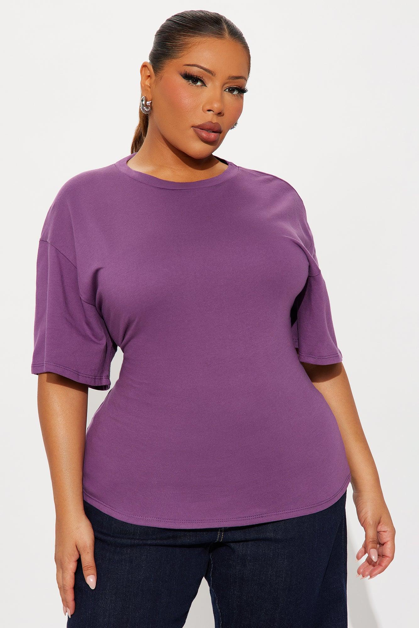Babs Cinched Waist T Shirt - Plum Female Product Image