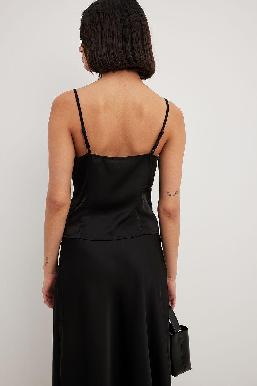 Cropped Lace Satin Top Product Image