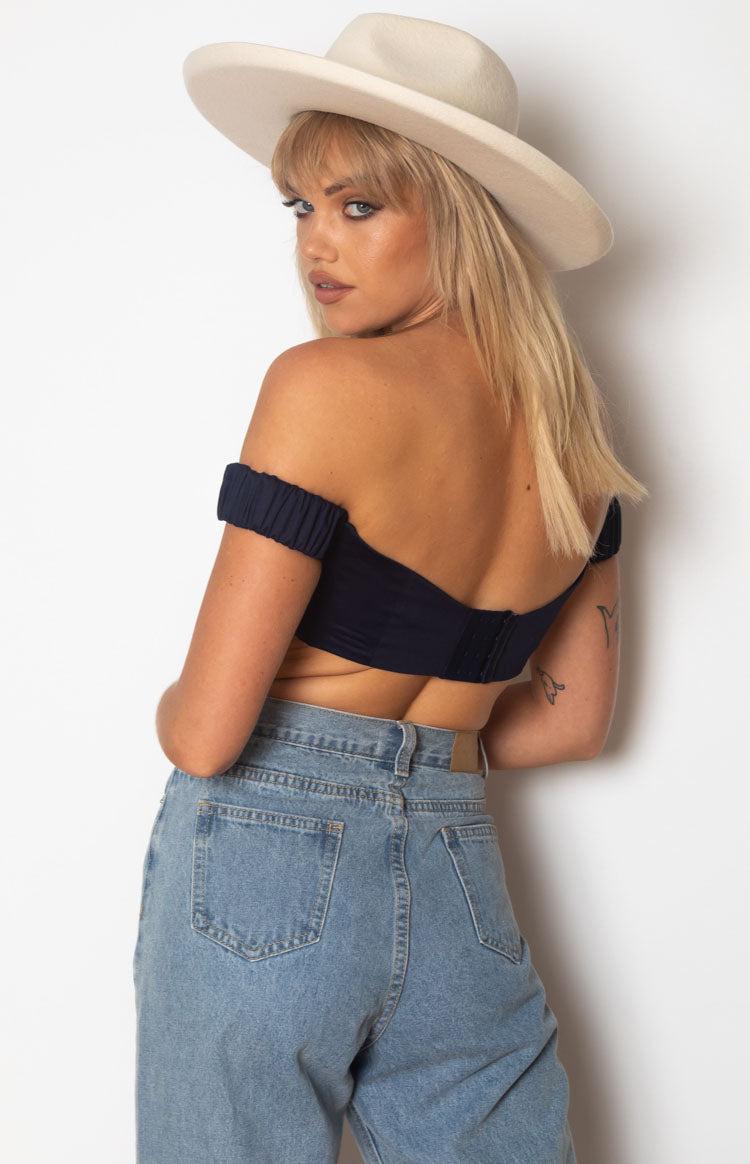 Susie Off The Shoulder Crop Top Midnight Baby Product Image