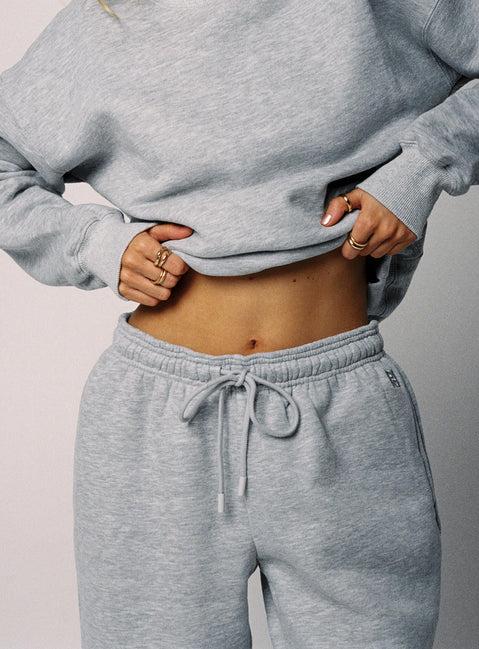 Dream Fleece Ankle Cuff Sweatpants Grey Marle Product Image