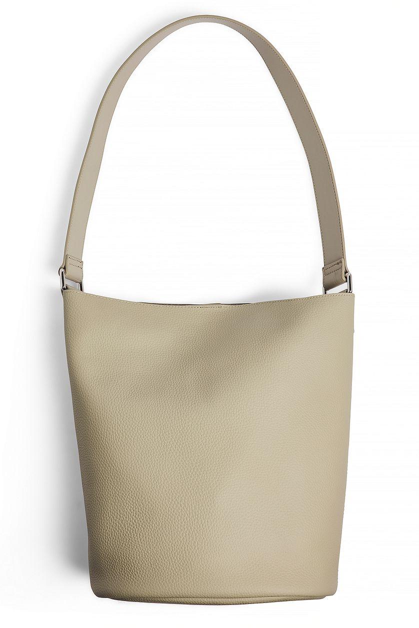 Leather Pin Detail Bucket Tote Product Image