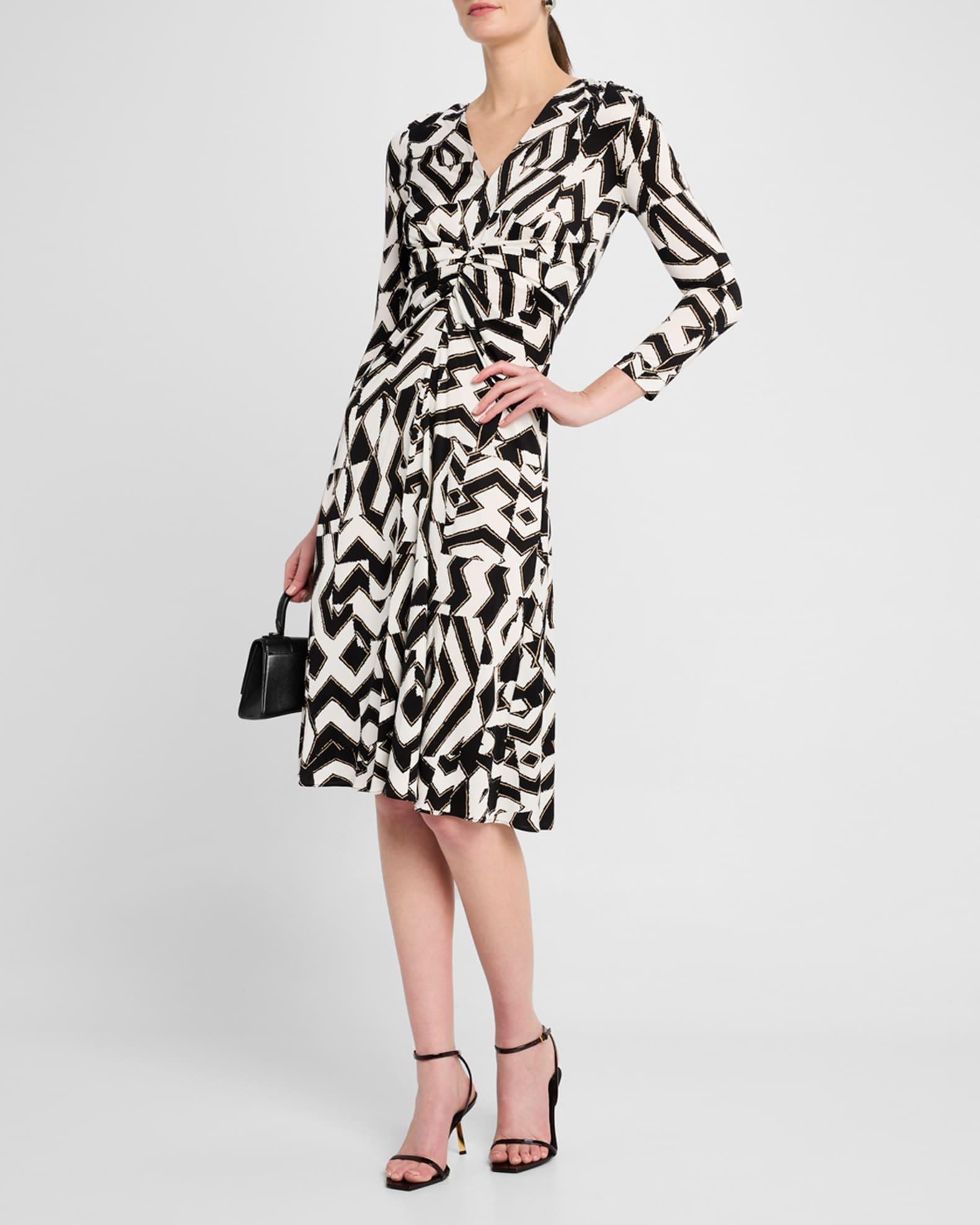 Jerome Pleated Geometric-Print Dress Product Image