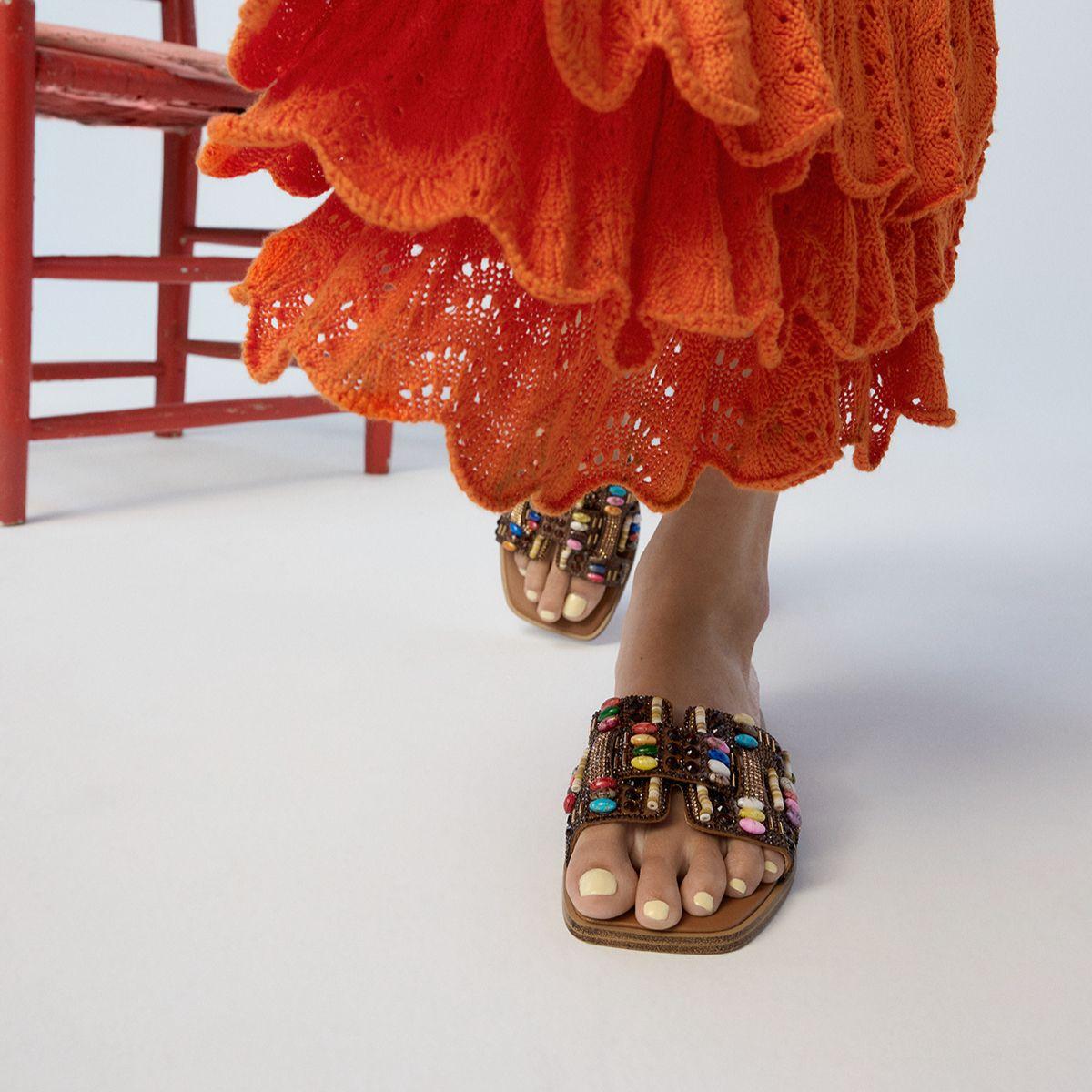 Eleny-xt Open Brown Women's Flat Sandals | ALDO US Product Image