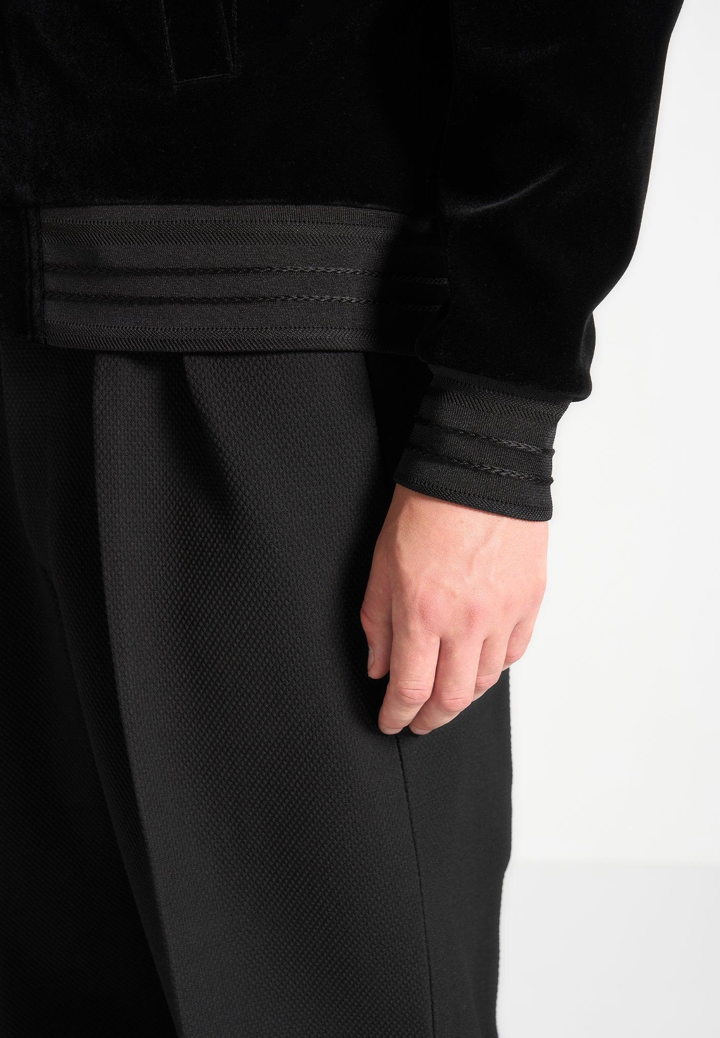 Velvet Trucker Jacket - Black Male Product Image