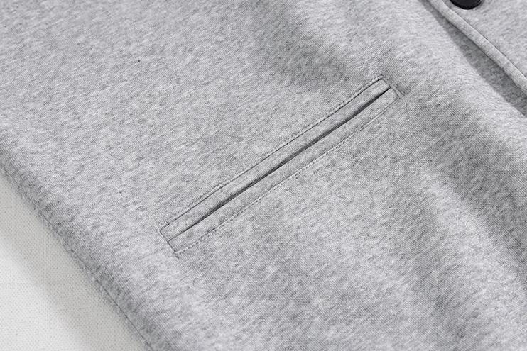 RT No. 11079 GRAY BUTTON-UP HOODIE & WIDE SWEATPANTS Product Image