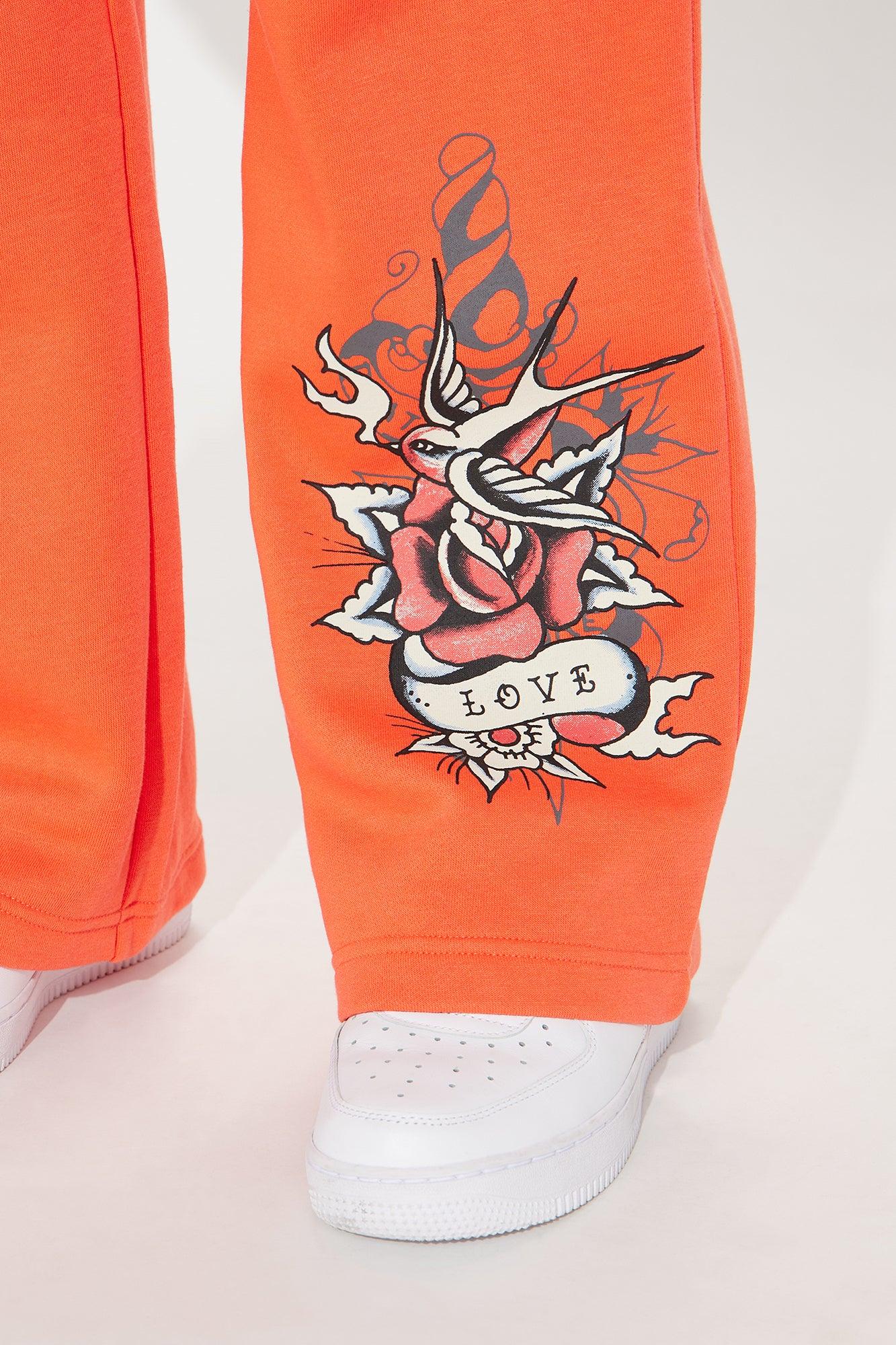 Ed Hardy Panther Rose Pant - Peach Product Image