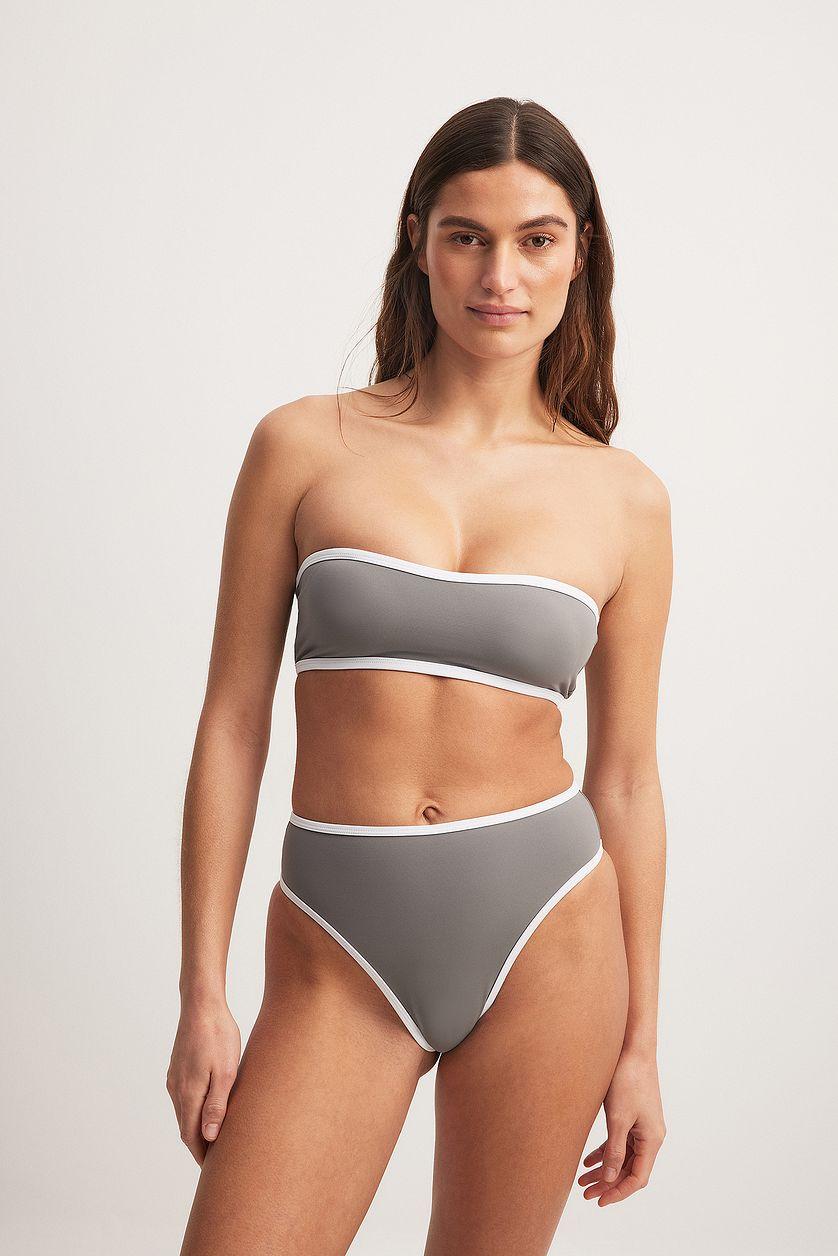 Contrast Detail Padded Bikini Top Product Image