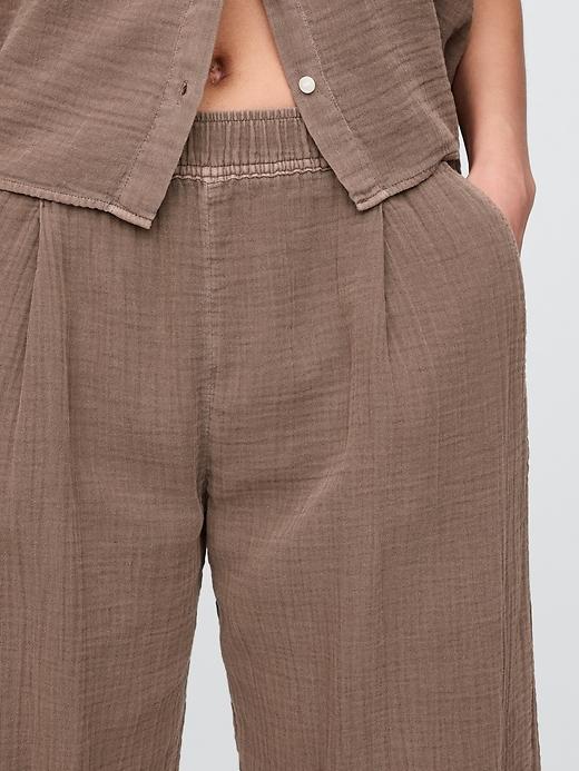 Cotton Gauze Easy Barrel Pants Product Image