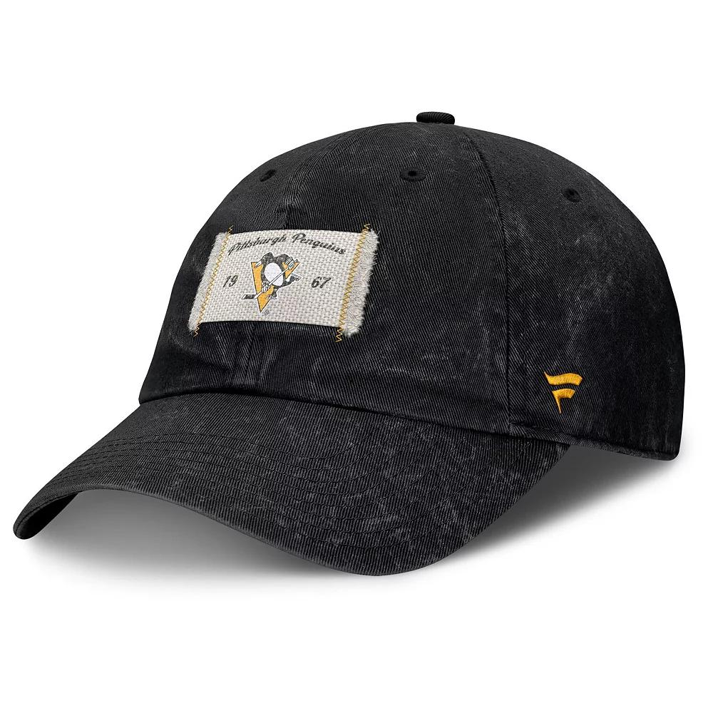 Women's Fanatics Black Pittsburgh Penguins Heritage Away Game Adjustable Hat Product Image
