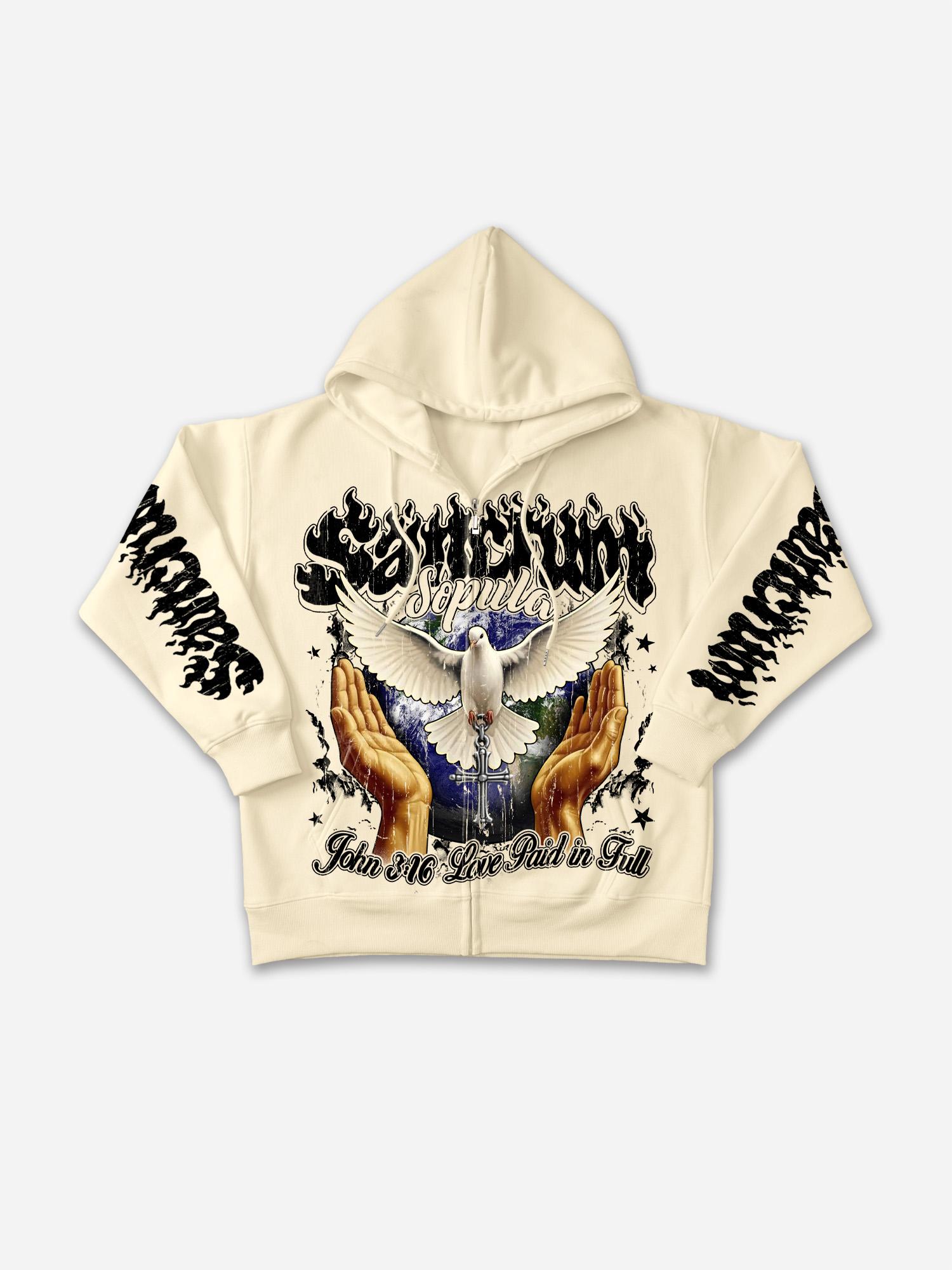 Sopula Unisex Mouth & Letter Print T-Shirt Product Image