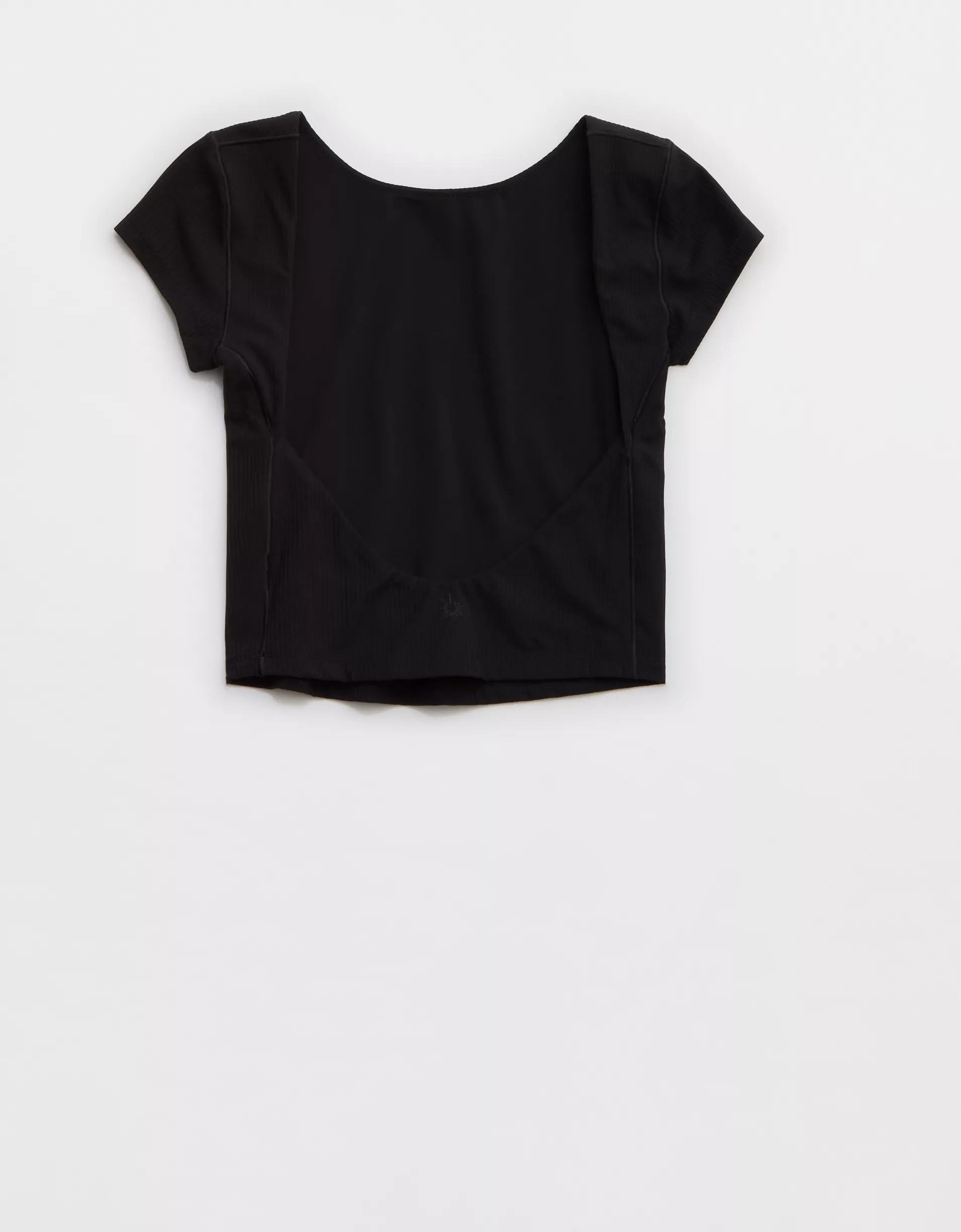 OFFLINE By Aerie Real Me XTRA Rib Open Back T-Shirt Product Image