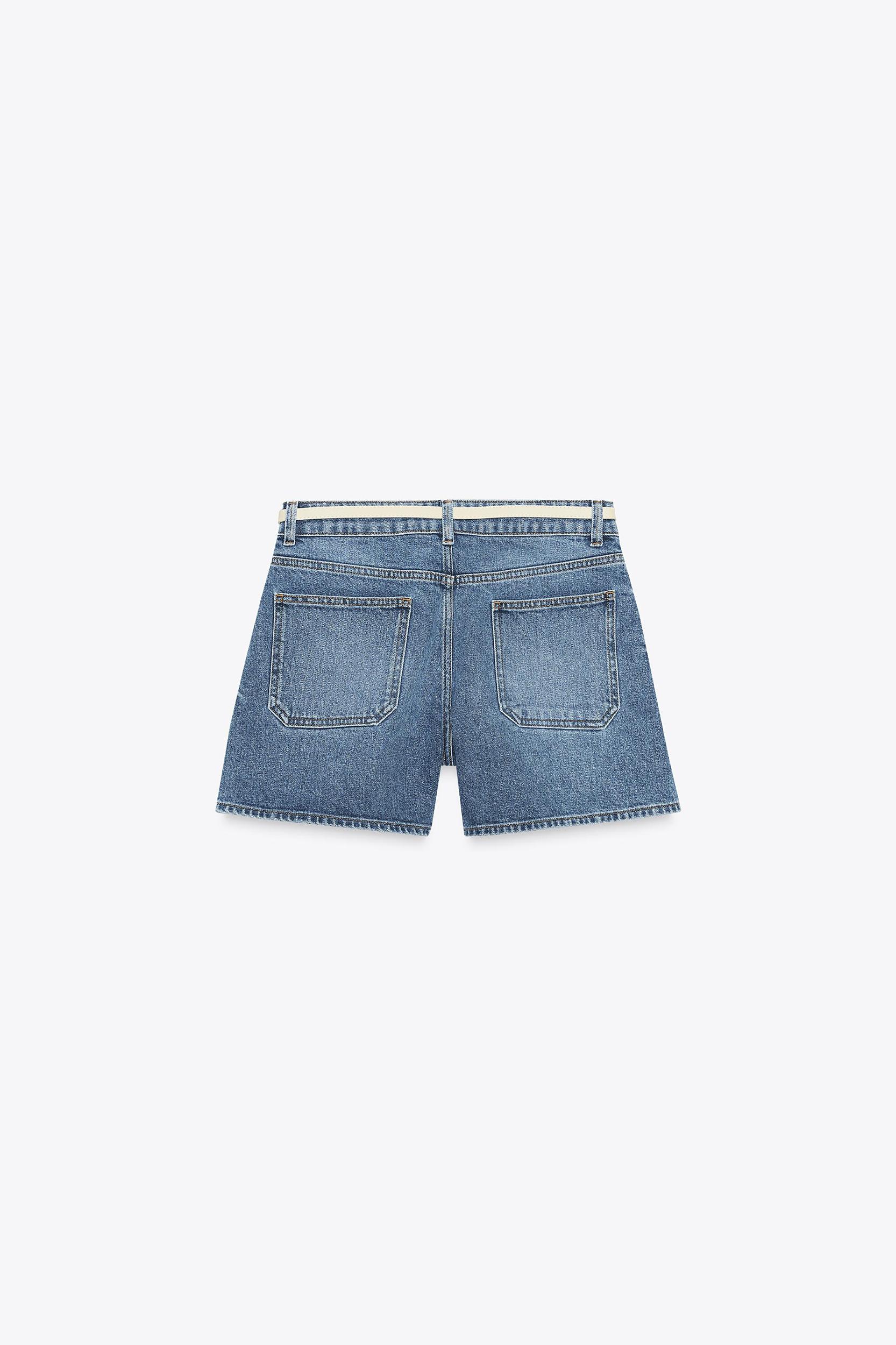 Z1975 BELTED DENIM SHORTS Product Image