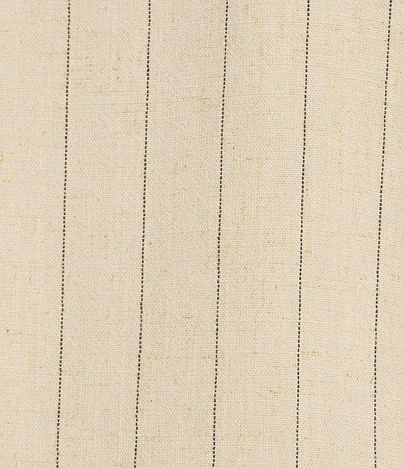 Blu Pepper Woven Striped V-Neck Tie Front Coordinating Vest Top Product Image