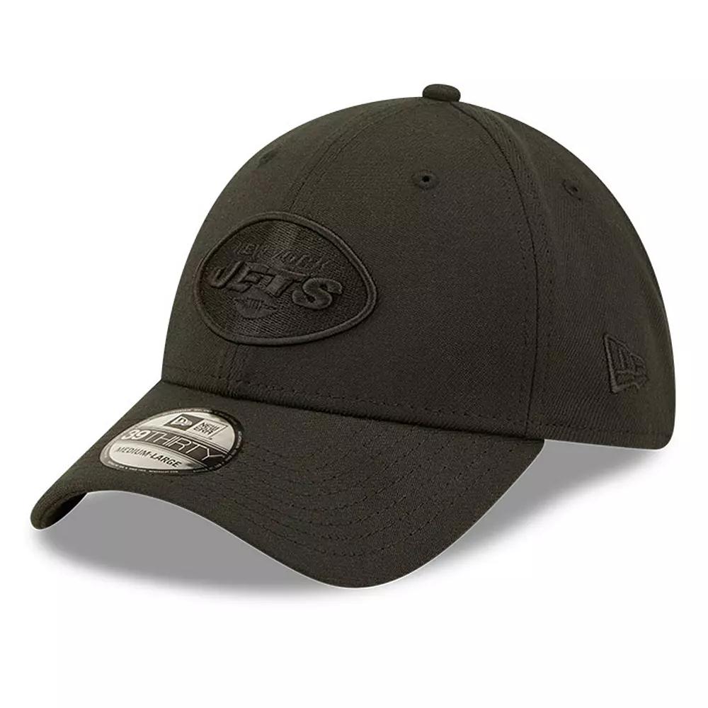 Men's New Era New York Jets Black On Black 39THIRTY Flex Hat,  Product Image