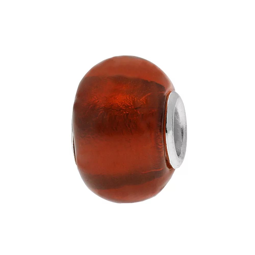 Individuality Beads Sterling Silver Foiled Glass Bead, Women's, Red Product Image