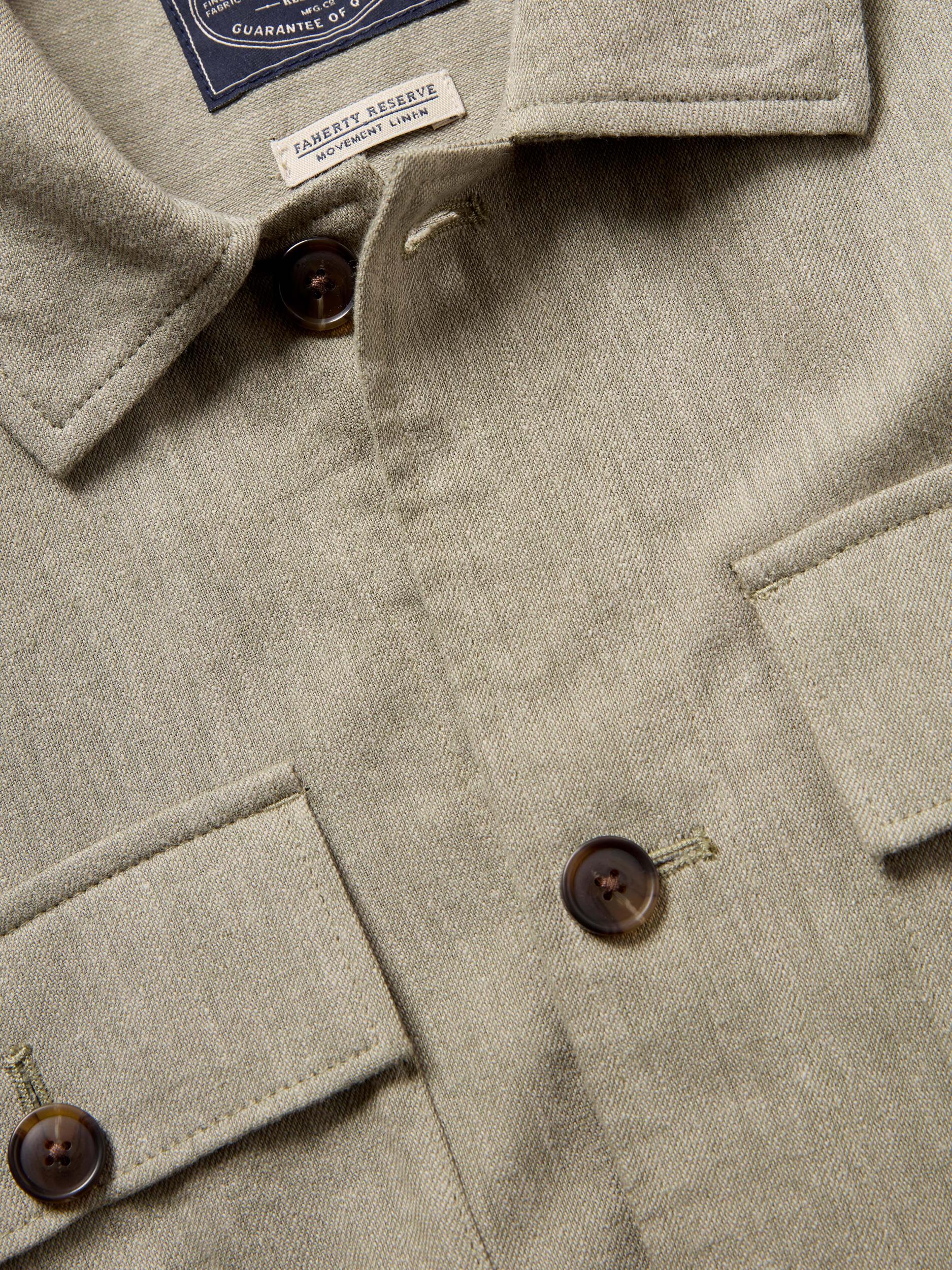 Movement™ Linen Shirt Jacket - Sage Cliff Male Product Image