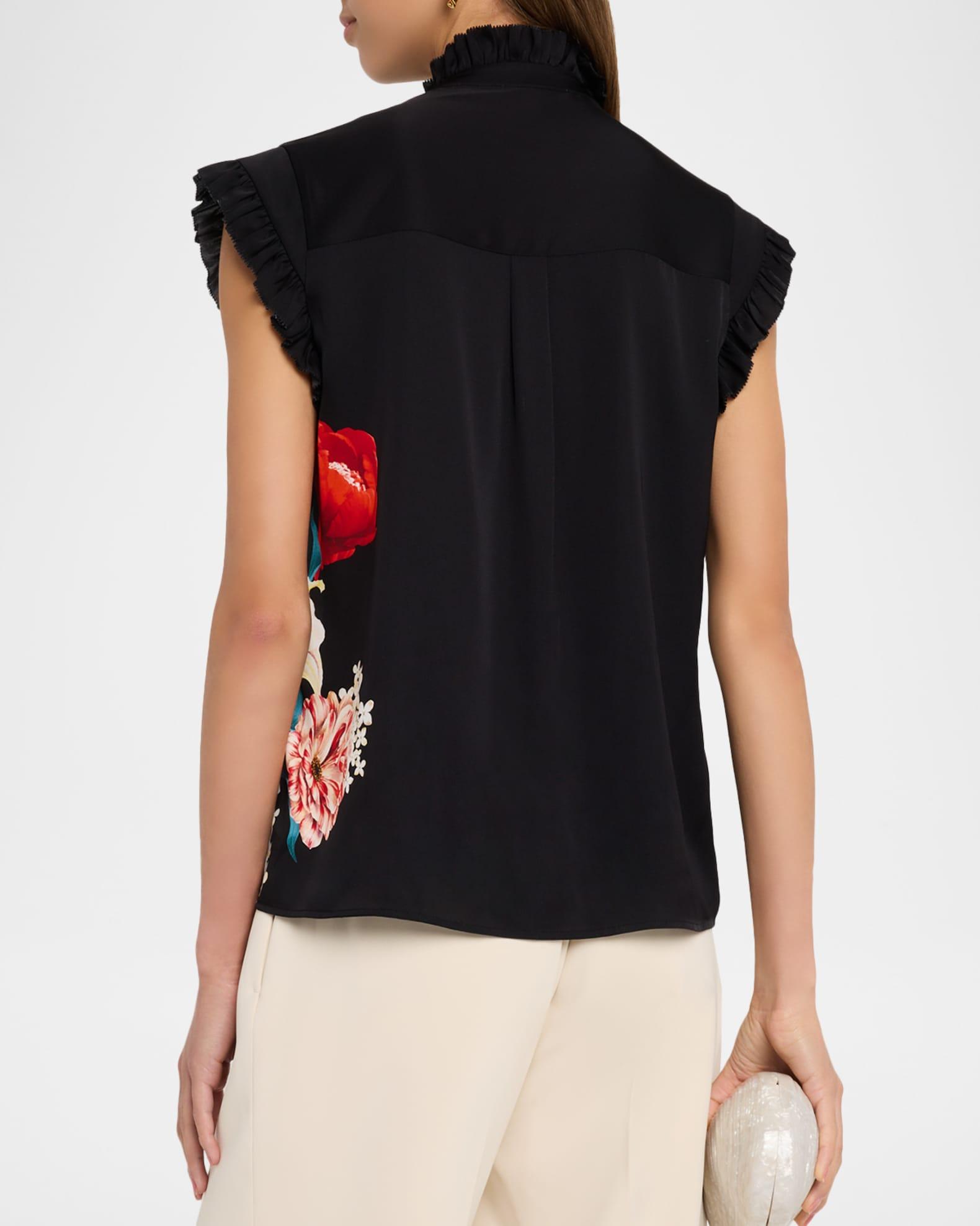 The Chloe Floral-Print Ruffle Top Product Image