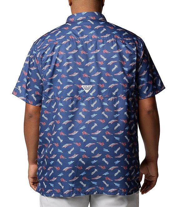 Columbia PFG Big & Tall Super Slack Tide Printed Short Sleeve Woven Shirt Product Image
