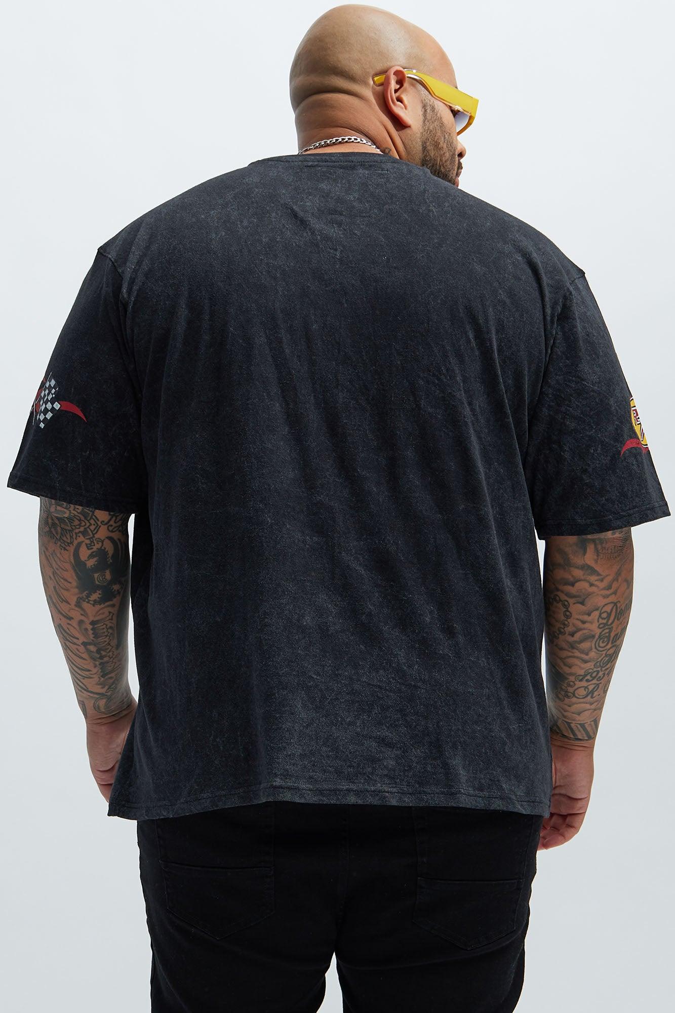 Dodge Hellcat Vintage Oversized Short Sleeve Tee - Grey Product Image