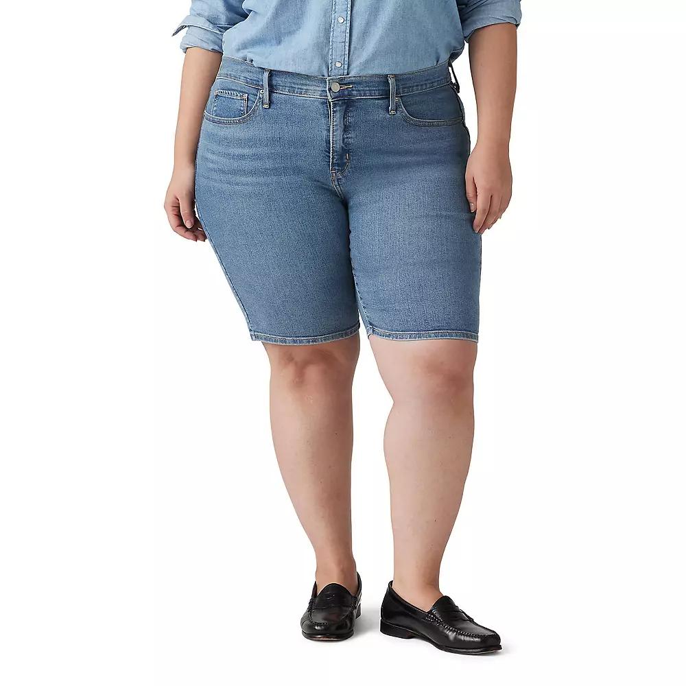 Plus Size Levi's® Classic Denim Bermuda Shorts, Women's, Size: 16 W, Camp Blue Product Image