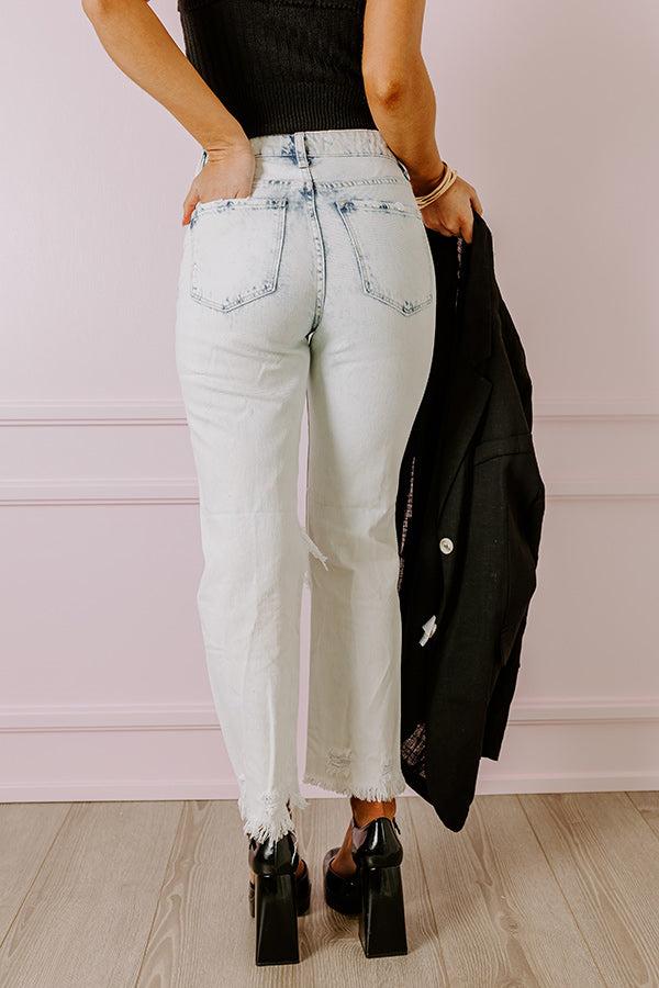 The Issey High Waist Distressed Straight Leg Jean Product Image