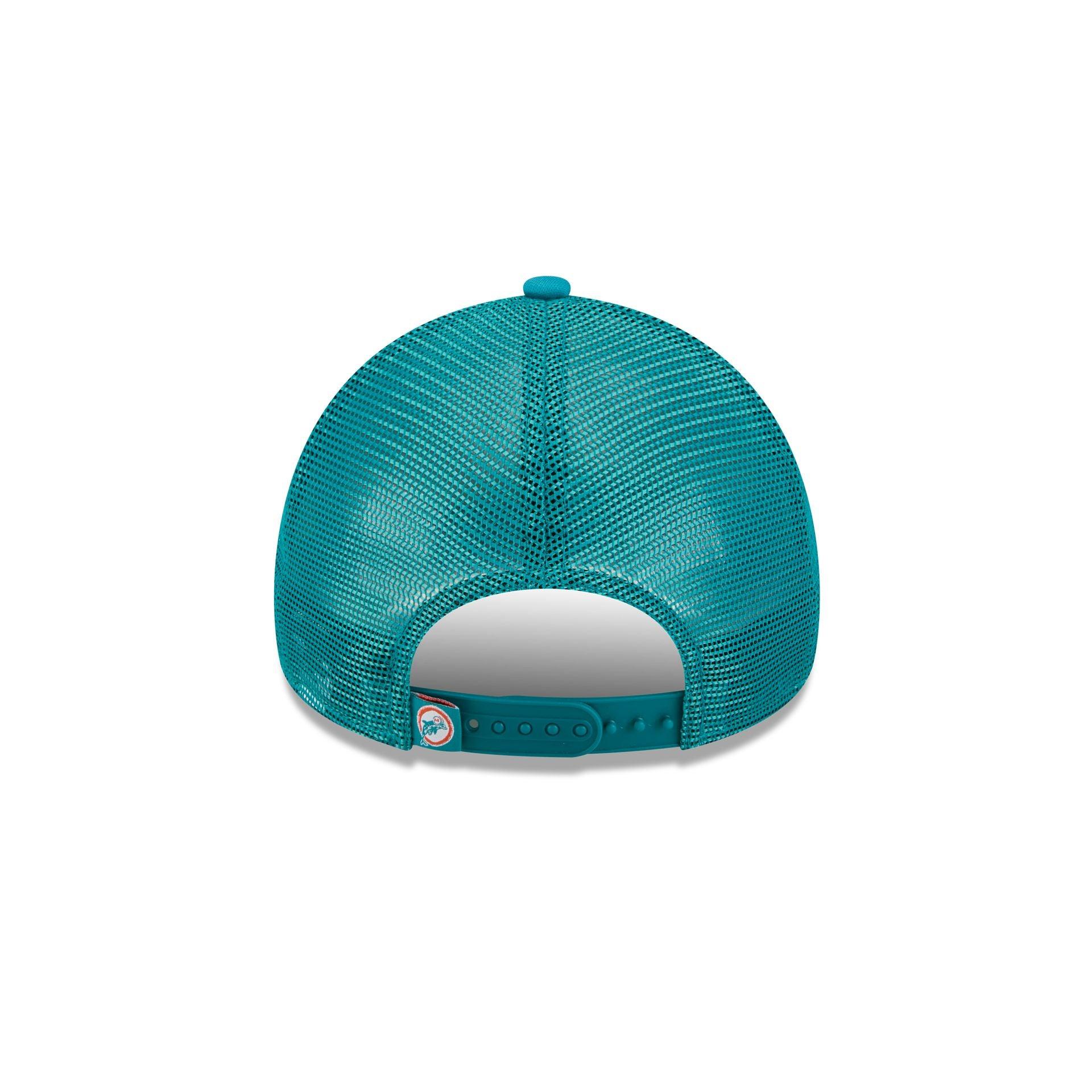 Miami Dolphins Distressed 9FORTY A-Frame Trucker Hat Male Product Image