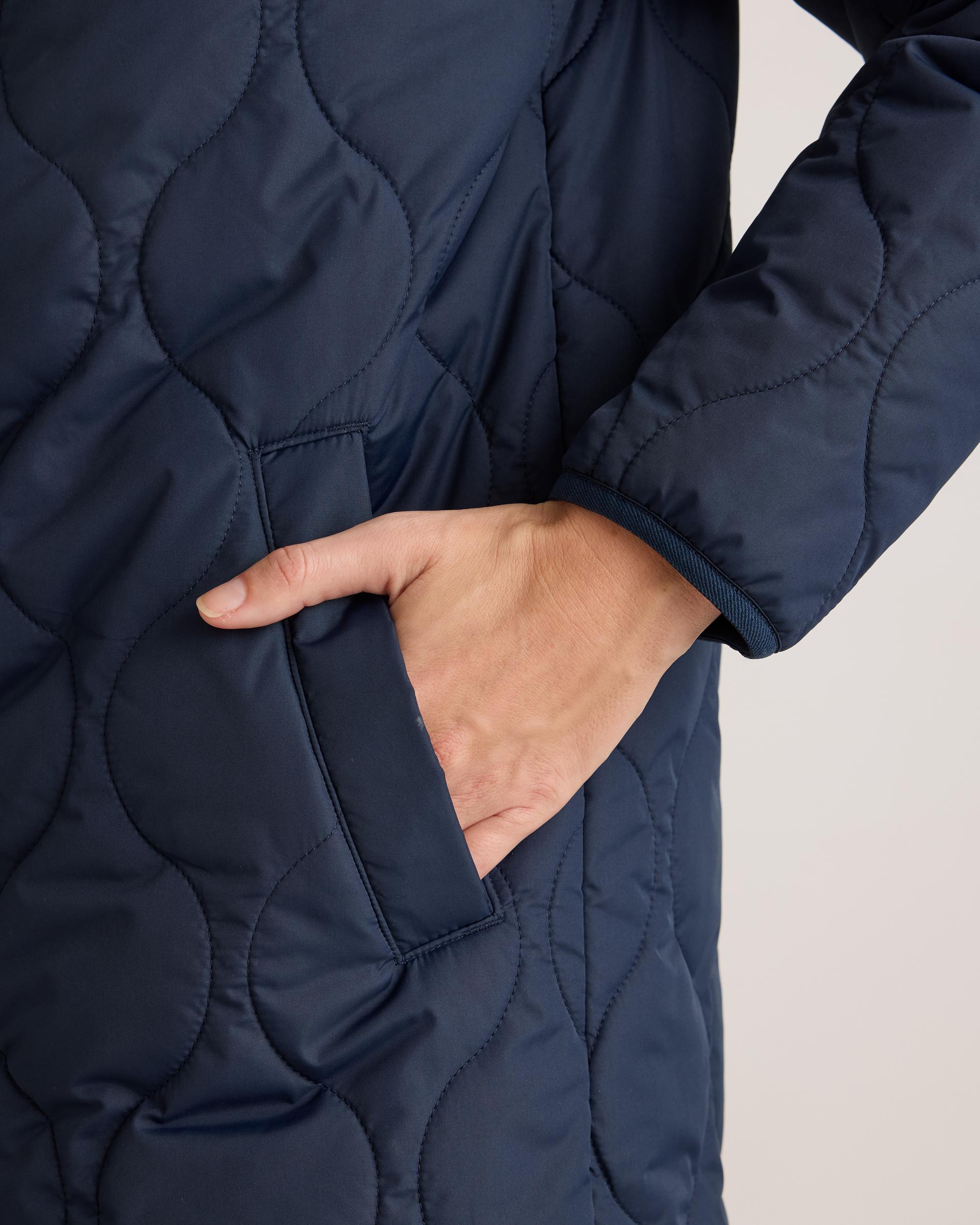 Quince | Women's Featherless Quilted Puffer Long Coat Recycled Polyester Product Image